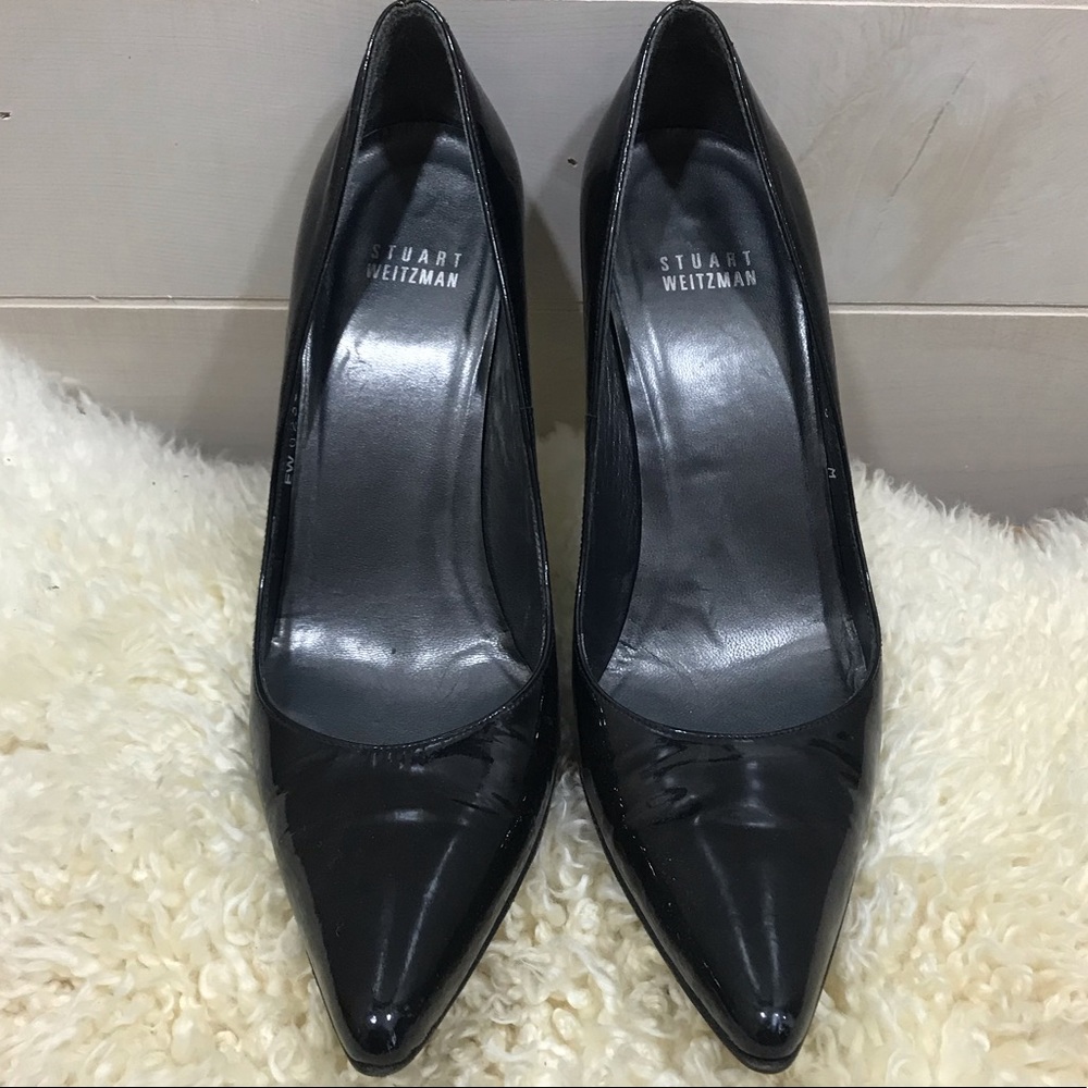 Stuart Weitzman Patent leather black pump heels